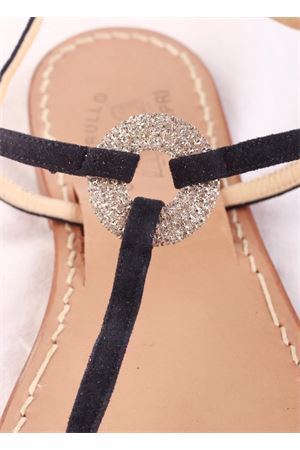 Navy blue suede jewel sandals Cuccurullo | CRYSTALRINGBLU NAVY